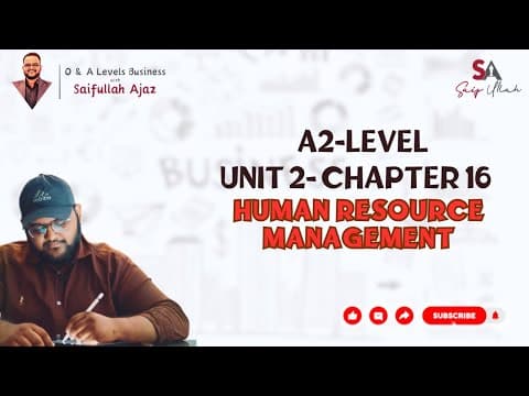 Unit 2: Human Resource Management (A2)