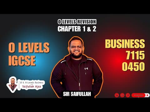 Unit 1: Business and it's Activities
